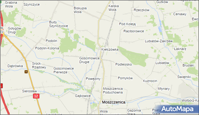 mapa Baby gmina Moszczenica, Baby gmina Moszczenica na mapie Targeo
