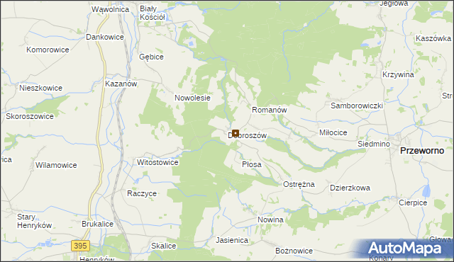 mapa Dobroszów gmina Przeworno, Dobroszów gmina Przeworno na mapie Targeo