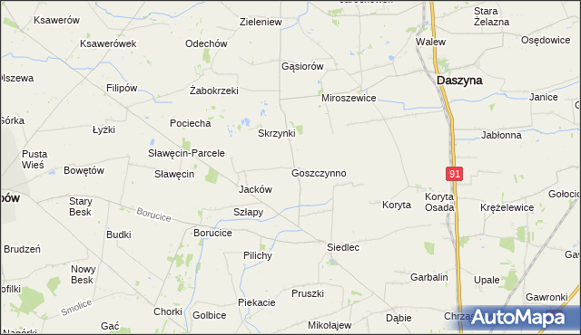 mapa Goszczynno, Goszczynno na mapie Targeo