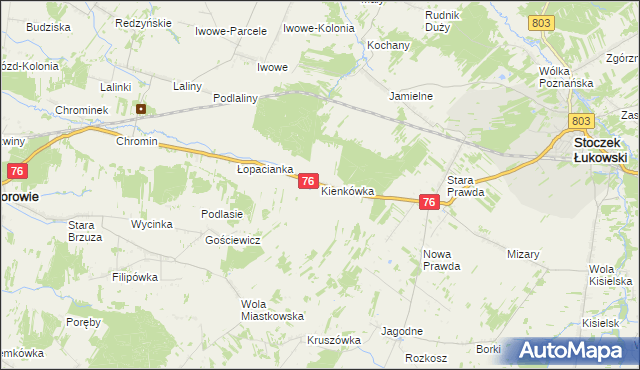 mapa Kienkówka, Kienkówka na mapie Targeo