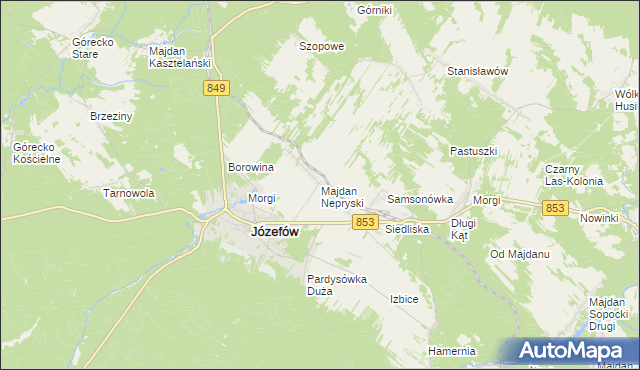 mapa Majdan Nepryski, Majdan Nepryski na mapie Targeo