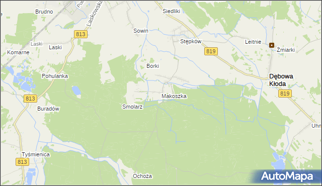 mapa Makoszka, Makoszka na mapie Targeo