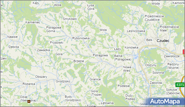 mapa Pstrągowa, Pstrągowa na mapie Targeo