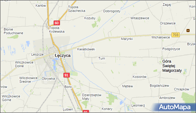 mapa Tum, Tum na mapie Targeo