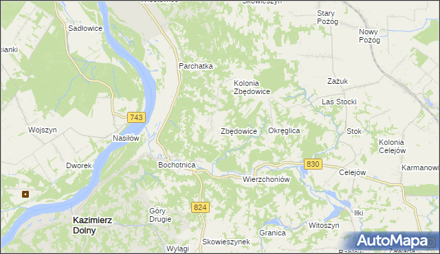 mapa Zbędowice, Zbędowice na mapie Targeo