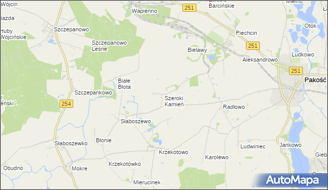 mapa Szeroki Kamień, Szeroki Kamień na mapie Targeo