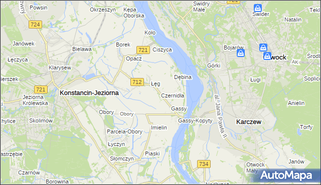 mapa Czernidła, Czernidła na mapie Targeo