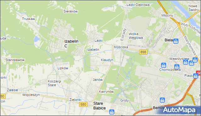 mapa Klaudyn, Klaudyn na mapie Targeo