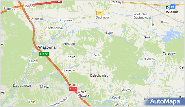 mapa Pęclin, Pęclin na mapie Targeo