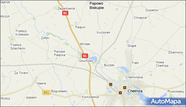 mapa Bielczyny, Bielczyny na mapie Targeo