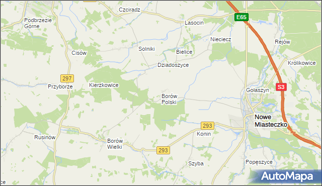 mapa Borów Polski, Borów Polski na mapie Targeo