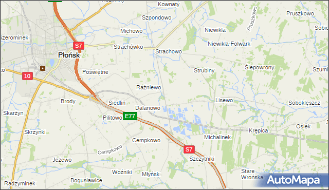 mapa Dalanówek, Dalanówek na mapie Targeo