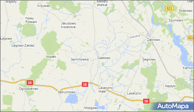 mapa Gałdowo, Gałdowo na mapie Targeo