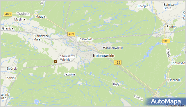 mapa Kolonowskie, Kolonowskie na mapie Targeo