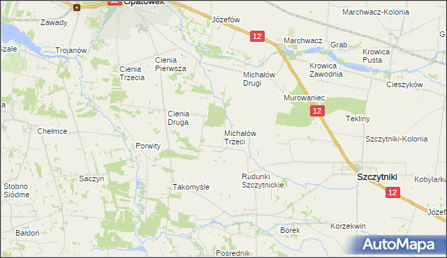 mapa Michałów Trzeci, Michałów Trzeci na mapie Targeo