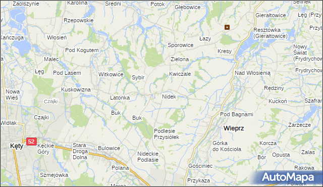 mapa Nidek, Nidek na mapie Targeo