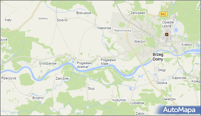 mapa Pogalewo Małe, Pogalewo Małe na mapie Targeo