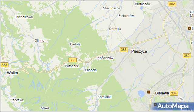 mapa Rościszów, Rościszów na mapie Targeo
