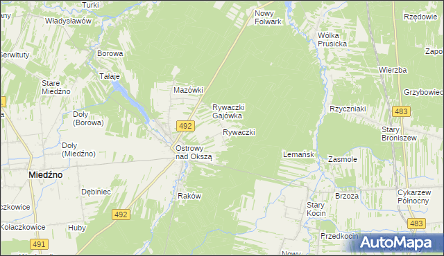 mapa Rywaczki, Rywaczki na mapie Targeo