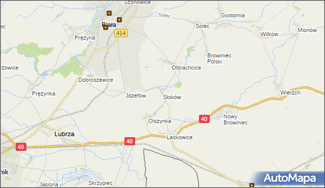 mapa Słoków, Słoków na mapie Targeo