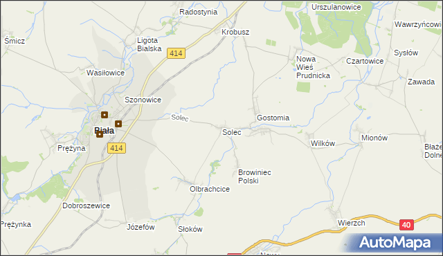 mapa Solec gmina Biała, Solec gmina Biała na mapie Targeo