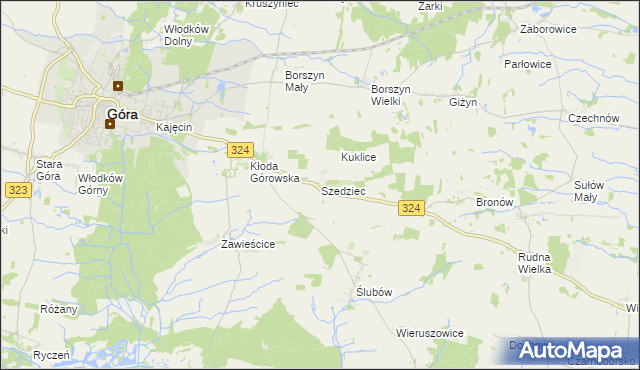 mapa Szedziec, Szedziec na mapie Targeo