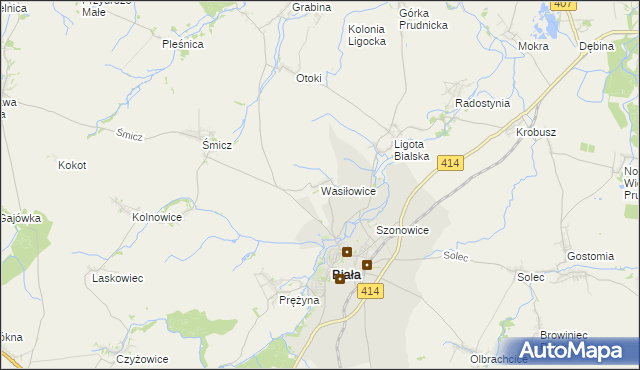 mapa Wasiłowice, Wasiłowice na mapie Targeo