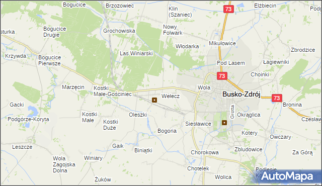 mapa Wełecz, Wełecz na mapie Targeo