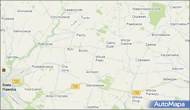 mapa Wilcze Piętki, Wilcze Piętki na mapie Targeo