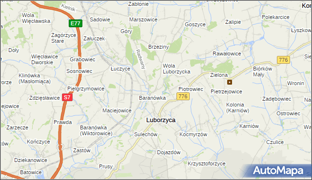 mapa Wysiołek Luborzycki, Wysiołek Luborzycki na mapie Targeo