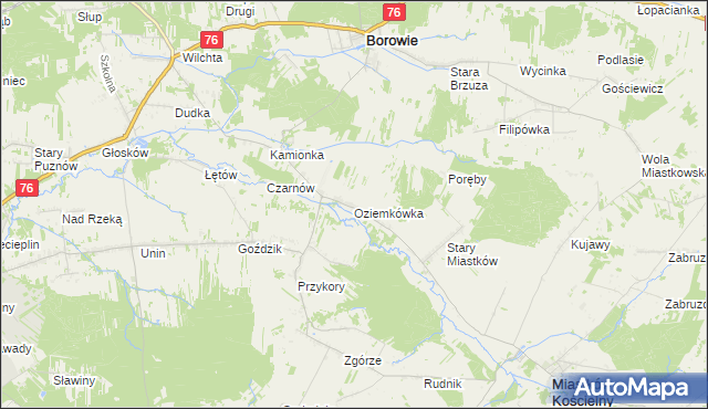 mapa Oziemkówka, Oziemkówka na mapie Targeo
