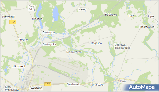 mapa Rogalinko, Rogalinko na mapie Targeo