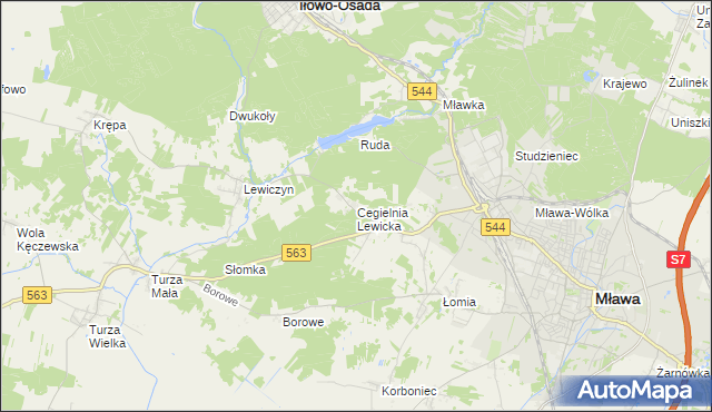 mapa Cegielnia Lewicka, Cegielnia Lewicka na mapie Targeo