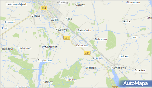 mapa Kąsinowo, Kąsinowo na mapie Targeo