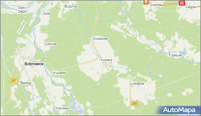 mapa Kosierz, Kosierz na mapie Targeo