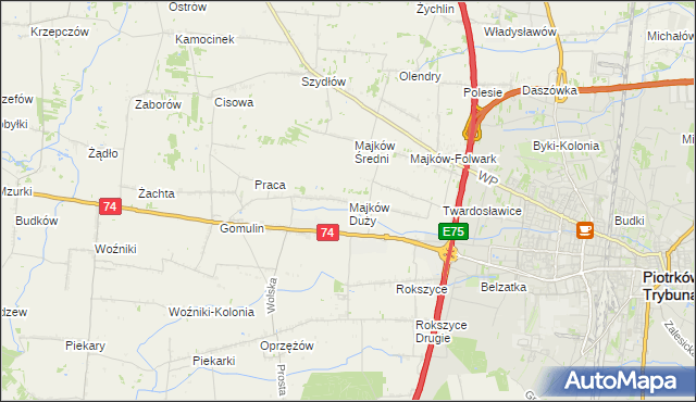 mapa Majków Duży, Majków Duży na mapie Targeo