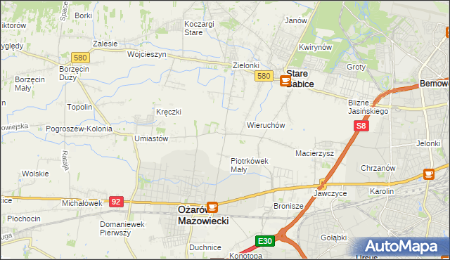 mapa Strzykuły, Strzykuły na mapie Targeo