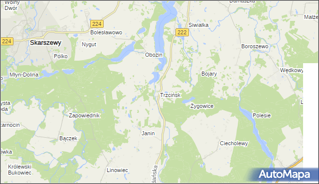 mapa Trzcińsk, Trzcińsk na mapie Targeo