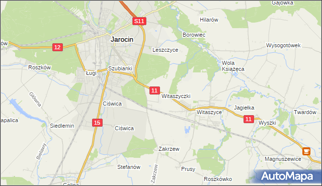mapa Witaszyczki, Witaszyczki na mapie Targeo
