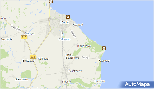 mapa Błądzikowo, Błądzikowo na mapie Targeo