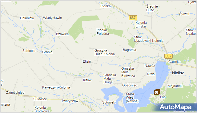 mapa Gruszka Duża, Gruszka Duża na mapie Targeo