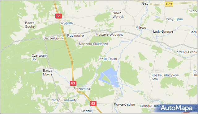 mapa Polki-Teklin, Polki-Teklin na mapie Targeo