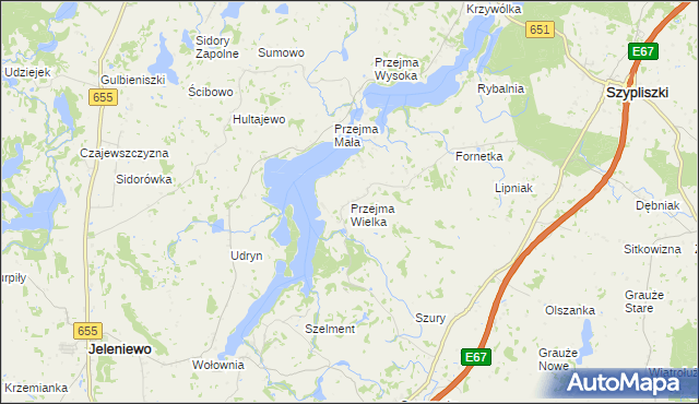 mapa Przejma Wielka, Przejma Wielka na mapie Targeo