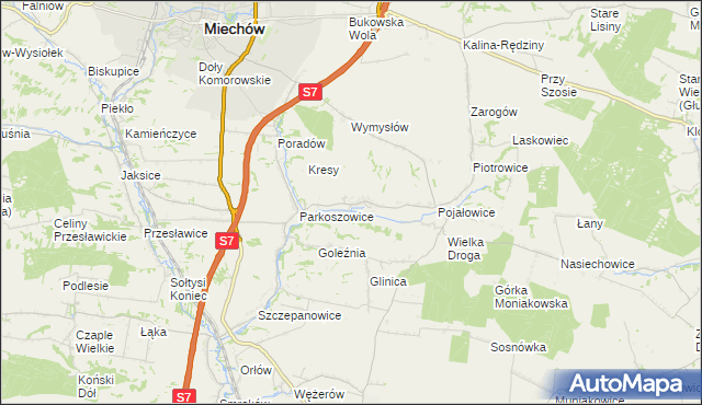 mapa Sławice Szlacheckie, Sławice Szlacheckie na mapie Targeo