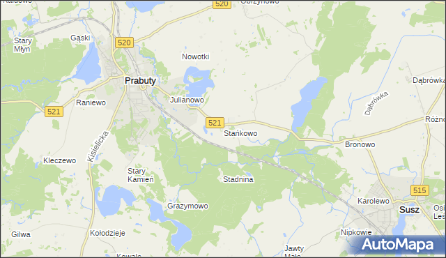 mapa Stańkowo, Stańkowo na mapie Targeo