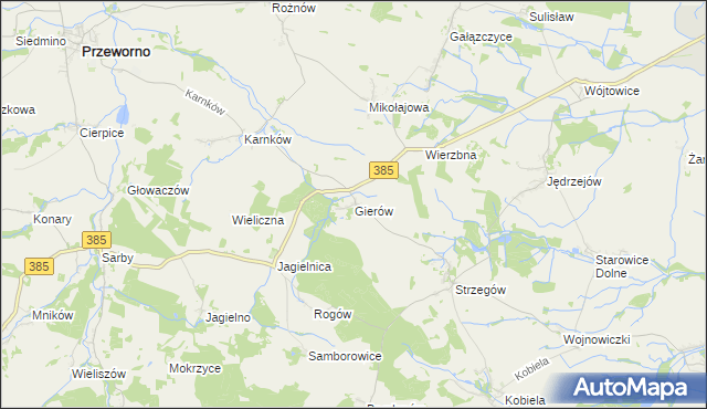 mapa Gierów, Gierów na mapie Targeo