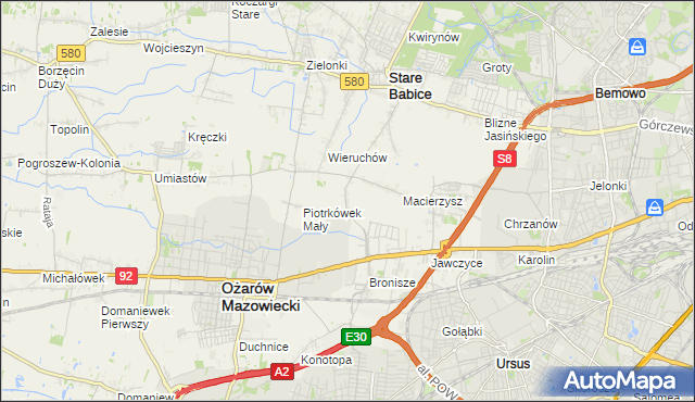 mapa Piotrkówek Duży, Piotrkówek Duży na mapie Targeo