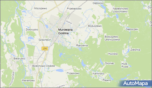 mapa Rakownia, Rakownia na mapie Targeo