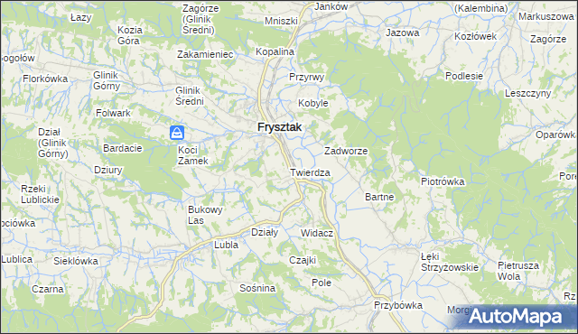mapa Twierdza, Twierdza na mapie Targeo
