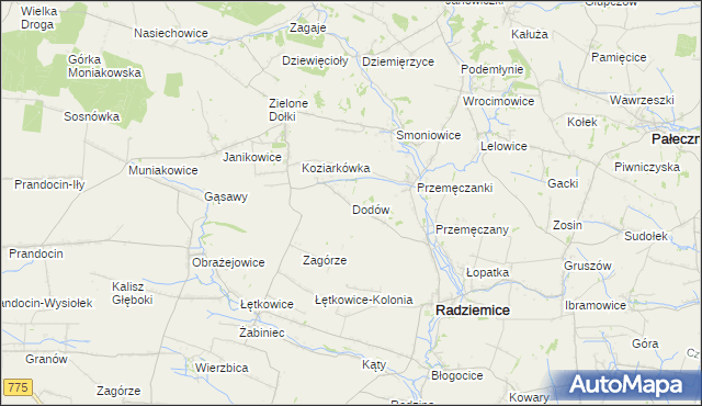 mapa Dodów, Dodów na mapie Targeo